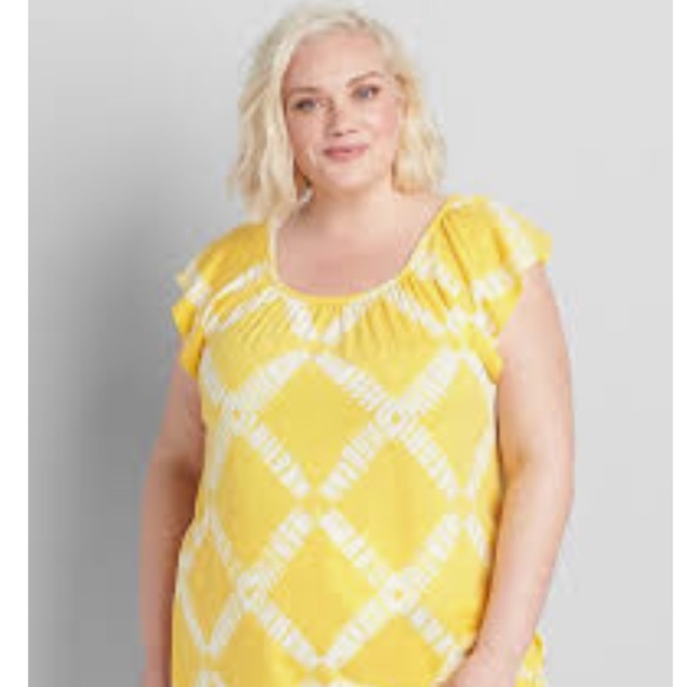 Lane Bryant yellow swing tee plus size 22/24 women